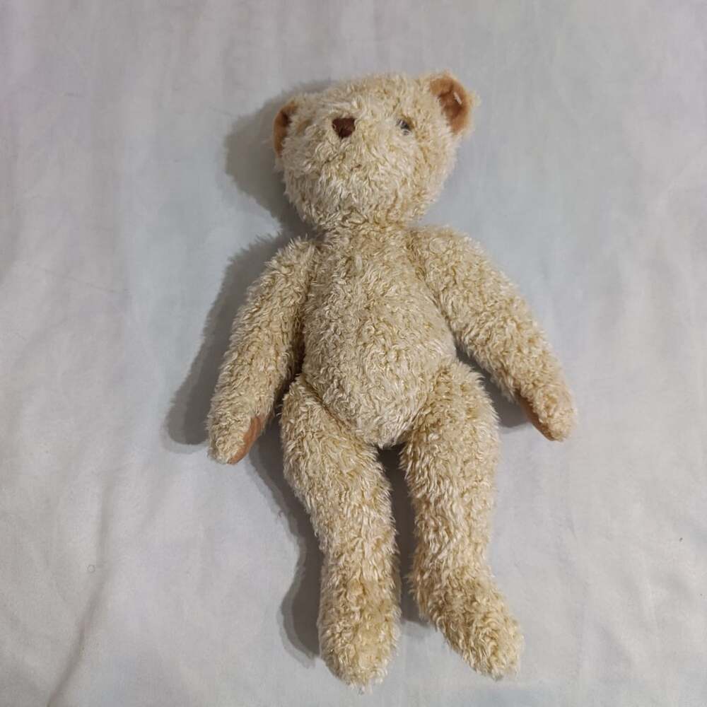 Charter Club Tan Curly Plush Stuffed Teddy Bear Toy